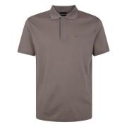 Klassieke Polo Shirt voor Mannen Emporio Armani , Brown , Heren