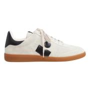 Retro-geïnspireerde Chalk/Black Sneakers Isabel Marant , Beige , Dames