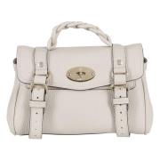 Alexa Heavy Grain Leren Crossbody Tas Mulberry , Gray , Dames