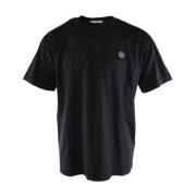 Blauw Katoenen Heren T-shirt Stone Island , Blue , Heren