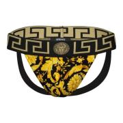 Barocco Gele Jockstrap Lente-Zomer 2025 Versace , Yellow , Heren