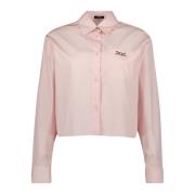 Kettingprint Lange Mouw Shirt Versace , Pink , Dames