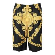 Zijden Bermuda Shorts Collectie Versace , Multicolor , Heren