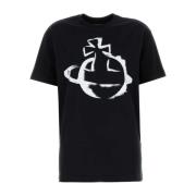 Oversized Zwart Katoenen T-shirt Vivienne Westwood , Black , Dames