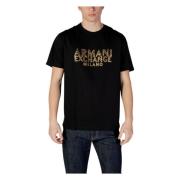 Korte mouw katoenen T-shirt Armani Exchange , Black , Heren