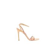 Nude Patent Leather Cross Strap Sandal Carolina Herrera , Beige , Dame...