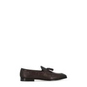 Bruine Leren Loafers met Zichtbare Stiksels Church's , Brown , Heren