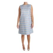 Elegante franje shiftjurk Dolce & Gabbana , Blue , Dames