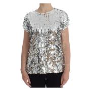 Betoverend Sicilië Pailletten Avondblouse Dolce & Gabbana , Gray , Dam...