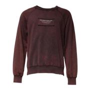 Bruine Katoenen Logo Crew Neck Sweater Dolce & Gabbana , Brown , Heren