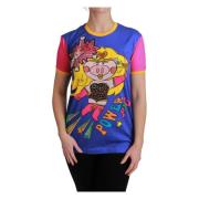 Chique katoenen T-shirt met Supergirl-motief Dolce & Gabbana , Blue , ...