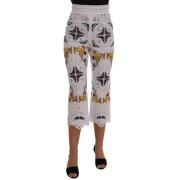 Majolica Geborduurde Capri Broek Dolce & Gabbana , Multicolor , Dames