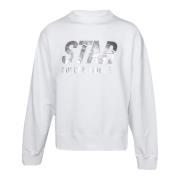 Witte Katoenen Crewneck Sweatshirt met Logo Golden Goose , White , Her...