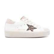 Hi Star Leren Suède Sneakers Golden Goose , White , Dames