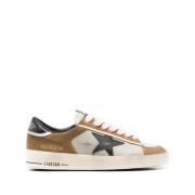 Grijze Suède Kameel Veters Roze Sneakers Golden Goose , Multicolor , H...