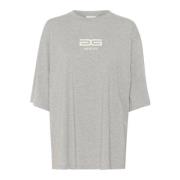 Relaxte Tee Top in Middengrijs Gestuz , Gray , Dames