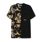 Zwarte T-shirts en Polos Versace Jeans Couture , Black , Heren