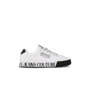 Logo Print Lage Sneakers Versace Jeans Couture , White , Heren