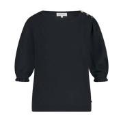 Molly Korte Mouw Pullover Fabienne Chapot , Black , Dames