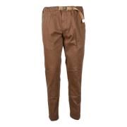 Katoen Elastaan Pantalone White Sand , Brown , Heren