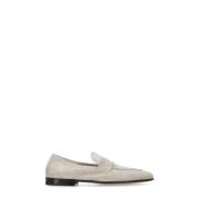 Beige Suède Loafers Brunello Cucinelli , Beige , Heren