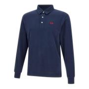 Heren Katoenen Polo Shirt, Blauw, Klassiek La Martina , Blue , Heren