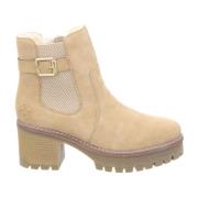 Winter Snowboot Marmer Gember Laars Rieker , Beige , Dames