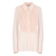 Roze Viscose Shirt met Franjes Jil Sander , Pink , Dames