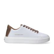 Groene katoenen sneakers met logo Alexander Smith , White , Heren