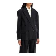 Oversized double-breasted wollen blazer Isabel Marant , Gray , Dames