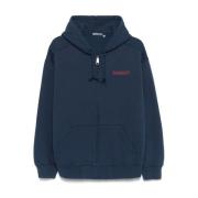 Blauwe Sweater met Rits en Logo Carhartt Wip , Blue , Heren