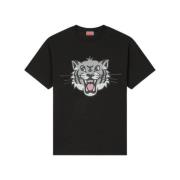 Happy Tiger T-shirt en Polo Zwart Kenzo , Black , Heren