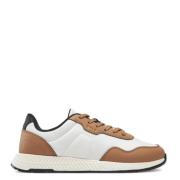 Blauwe Sneakers met Eva Rubberen Zool Hugo Boss , Beige , Heren