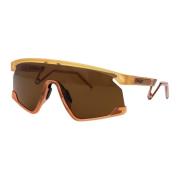 Metalen Frame Zonnebril voor Stijlvolle Look Oakley , Brown , Heren