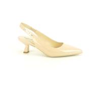 Elegante Kanten Schoenen met 5cm Hak Nerogiardini , Beige , Dames