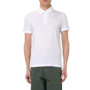 Witte Polo Shirt met Adelaar Logo Emporio Armani , White , Heren