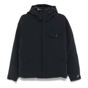 Gewatteerde Hoodie Jas C.p. Company , Black , Heren