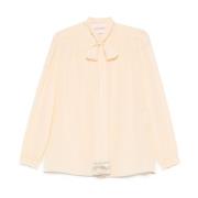 Roze Blouse Met Knopen Gerimpeld Detail Valentino Garavani , Pink , Da...