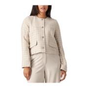 Elegante Boucle Jas voor Vrouwen Co'Couture , Beige , Dames