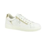 Gedrukte Sneaker met Tiret Stijl Nerogiardini , White , Dames