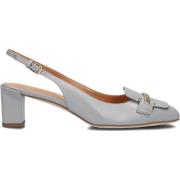 Grijze Leren Slingback Hakken Tod's , Gray , Dames