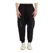 Katoenen Jogger Broek Thom Krom , Black , Heren