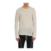 Lange Mouw Basic T-shirt Natuurlijk Rick Owens , White , Heren