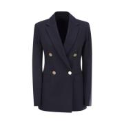 Dubbelrijige blazer in Blauw Max Mara Studio , Blue , Dames