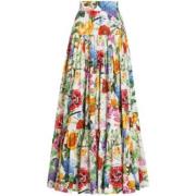 Wijdvallende Maxi Rok Dolce & Gabbana , Multicolor , Dames