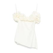 Witte Spaghettibandjes met Zijsplitten Coperni , White , Dames