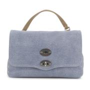 Heldere Blauwe Denim Tote Tas Zanellato , Blue , Dames