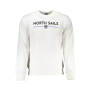 Geborstelde Sweatshirt met Print Logo North Sails , White , Heren