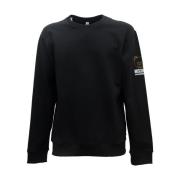 Zwarte Katoenmix Sweatshirt V1A1701 Moschino , Black , Heren