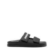 Platte sandalen in beige Dsquared2 , Black , Heren